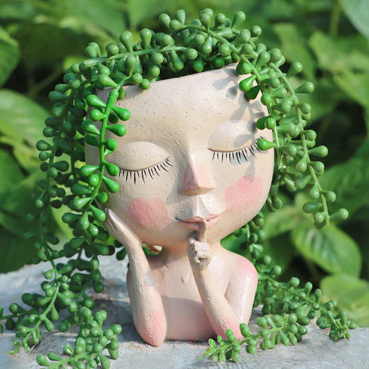 GardenCharm™ Kunstzinnige plantenvaas met vrouwengezicht [50% korting]