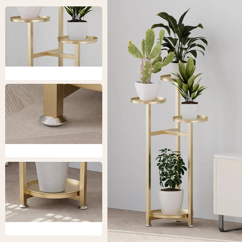 Plantenrek meerlaags met ronde planken – 3 hoogtes beschikbaar