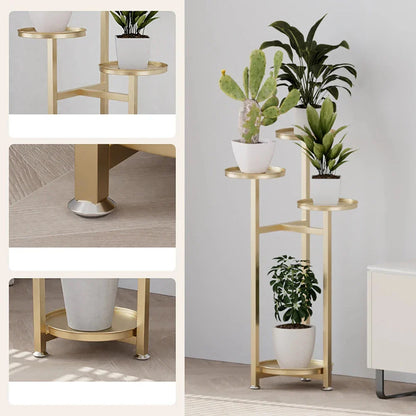 Plantenrek meerlaags met ronde planken – 3 hoogtes beschikbaar