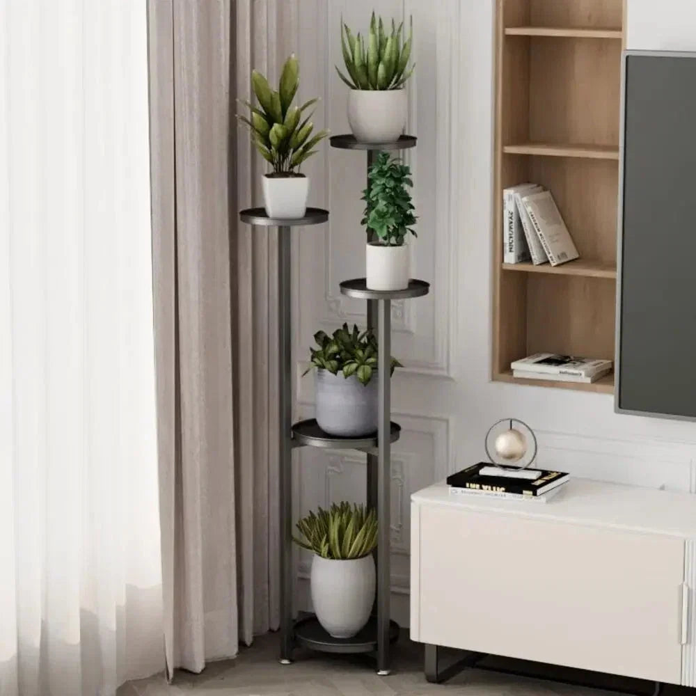 Plantenrek meerlaags met ronde planken – 3 hoogtes beschikbaar