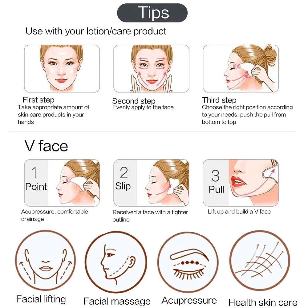 RollPro™ - Jade Gua Sha gezichtsroller set (4PCS) [50% Korting]