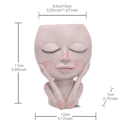 50% Korting | Oasis™ Succulent Face Planter [Laatste dag korting].