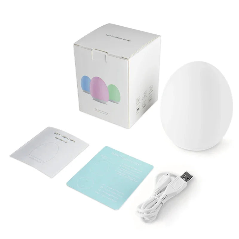 Nachtlampje voor kinderen met RGB, warmwit en touch-bediening