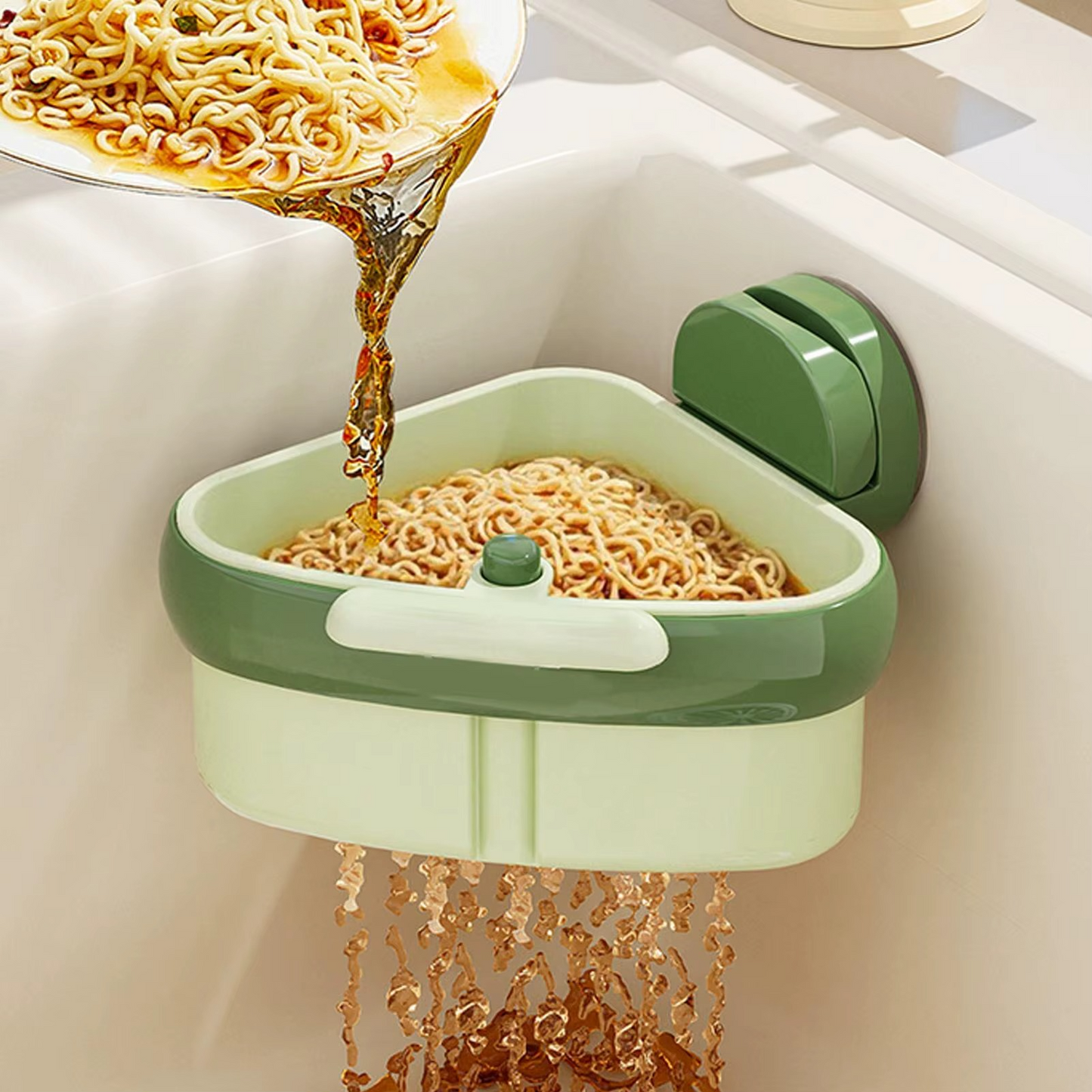 SinkMate – Hoek-Zeefmandje voor Makeloos Schone Gootstenen [50% Korting]