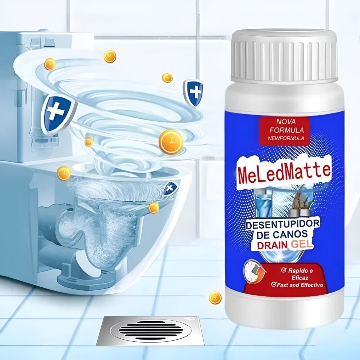 ClearFlow™ - Leidingreiniger Met drievoudige werking tegen verstoppingen [1 + 1 Gratis]