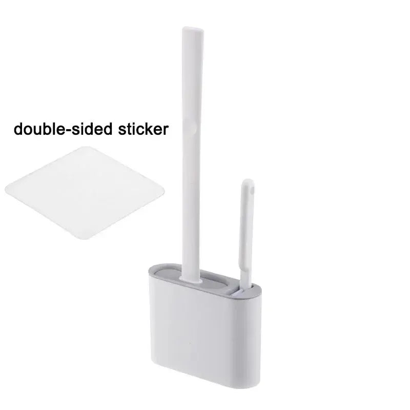 Siliconen wc-borstel met wandhouder – 2-in-1 antibacterieel