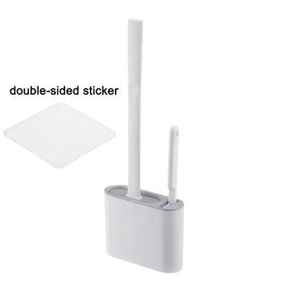 Siliconen wc-borstel met wandhouder – 2-in-1 antibacterieel