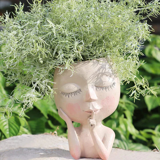 GardenCharm™ Kunstzinnige plantenvaas met vrouwengezicht [50% korting]