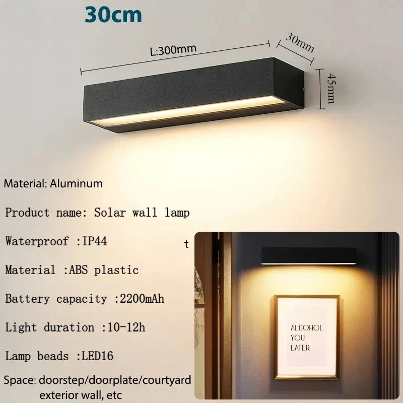 Zonne-energie Wandlamp Buiten met 16 LEDs – Warm- en Koudwit
