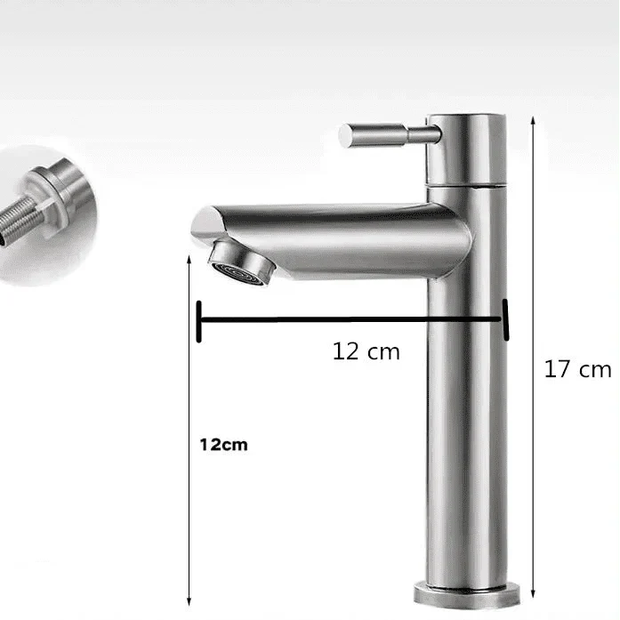Eéngreeps badkamerkraan van roestvrij staal – modern design