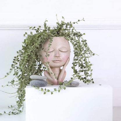 50% Korting | Oasis™ Succulent Face Planter [Laatste dag korting].