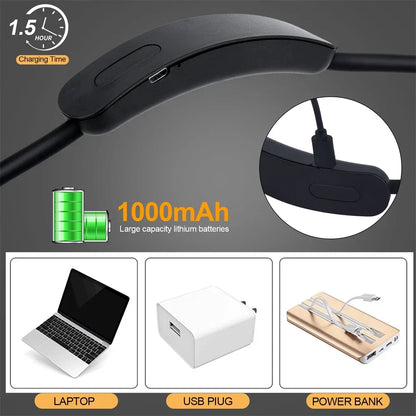 LED-neklamp met 3 lichtkleuren – USB oplaadbaar & dimbaar
