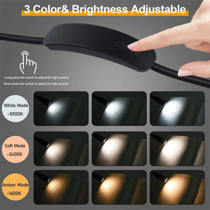 LED-neklamp met 3 lichtkleuren – USB oplaadbaar & dimbaar
