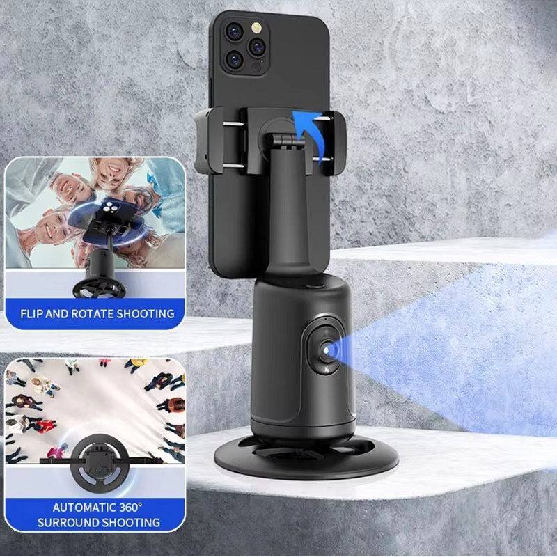 GimBot™ – Auto-tracking telefoonhouder met 360° gezichtsherkenning en geïntegreerd selfielicht [50% Korting]