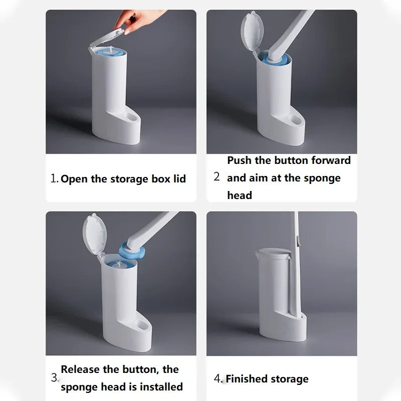 CleanSwipe™ – Wegwerp-toiletborstel met reinigingsvloeistof, WC-accessoire voor de badkamer (24 pads inbegrepen) [50% korting]