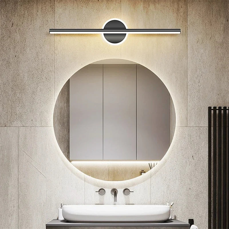 LED Wandlamp Zwart Goud – Spiegellamp 40/60/80 cm