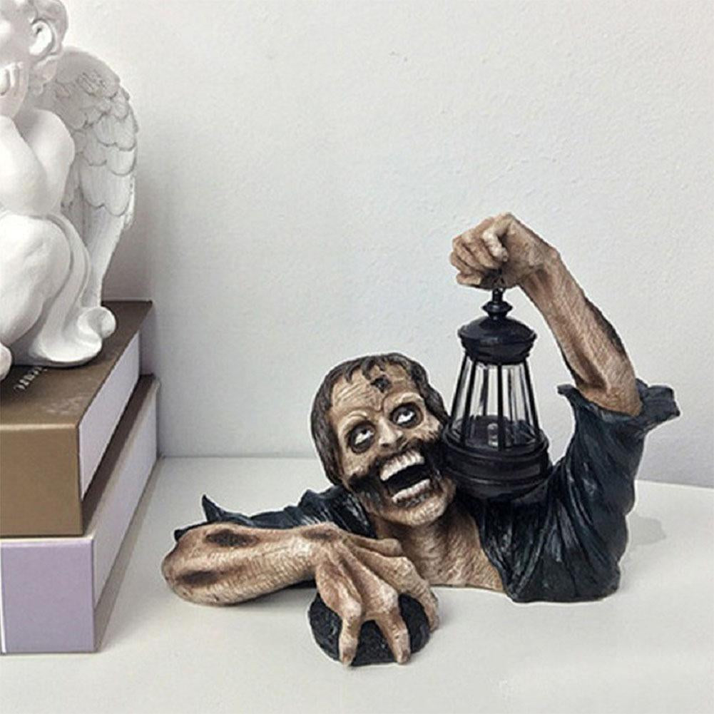 Halloween Zombie Lantaarn met LED Verlichting – Griezelige Tuindecoratie van