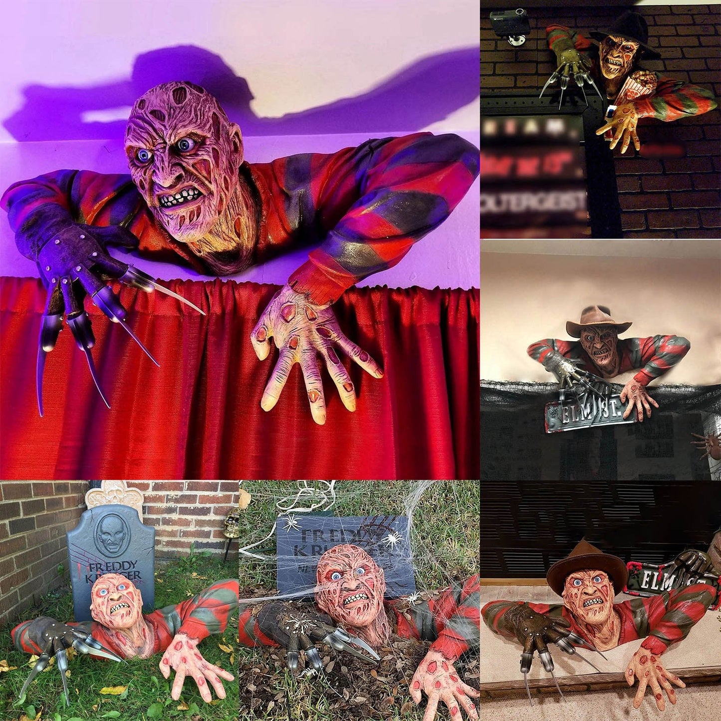 Griezelige grafwandelaar om op te hangen – Halloween wanddecoratie van hars