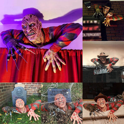 Griezelige grafwandelaar om op te hangen – Halloween wanddecoratie van hars