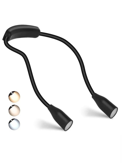 LED-neklamp met 3 lichtkleuren – USB oplaadbaar & dimbaar