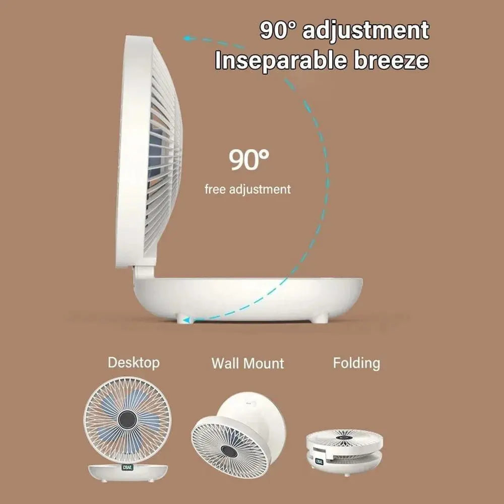 BreezeFlex – Opvouwbare 2-in-1 Ventilator | Tafel & Wand