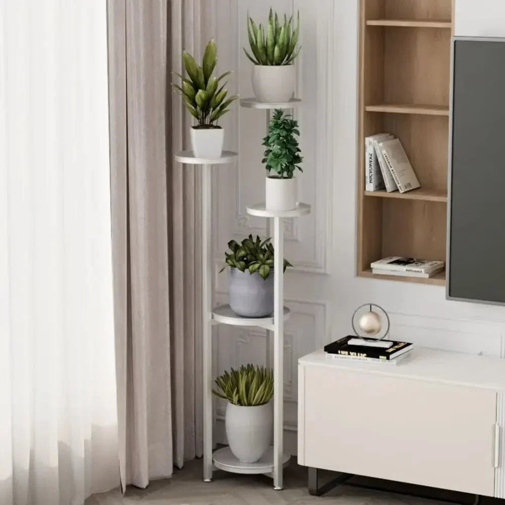 Plantenrek meerlaags met ronde planken – 3 hoogtes beschikbaar