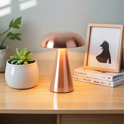 Paddenstoel Tafellamp Retro LED dimbaar draadloos oplaadbaar