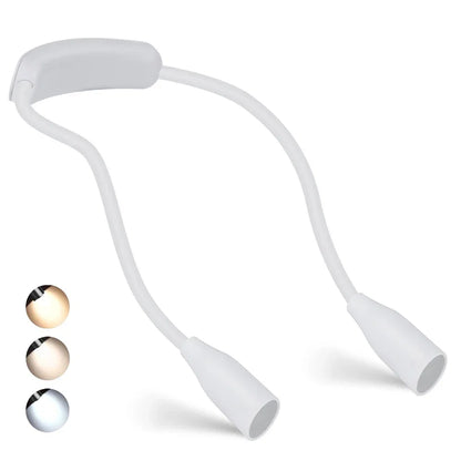 LED-neklamp met 3 lichtkleuren – USB oplaadbaar & dimbaar
