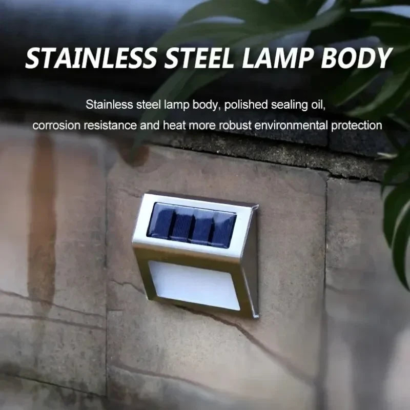 Zonne-energie trapverlichting roestvrij staal – Draadloze LED-buitenverlichting