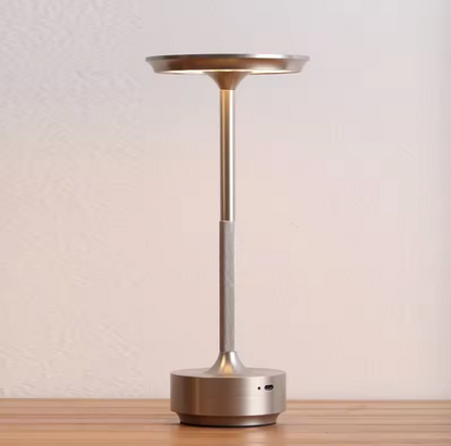 Draadloze LED-tafellamp met touch-dimmer van aluminium IP44