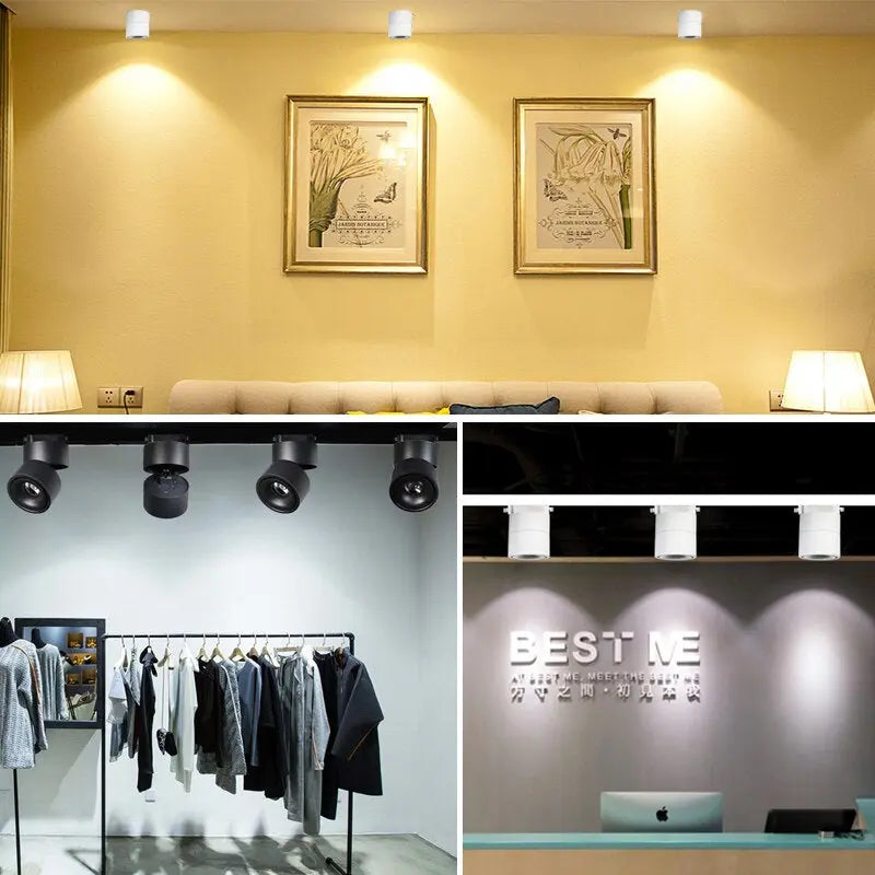 LED plafondspot draaibaar 350° zwenkbaar warmwit aluminium