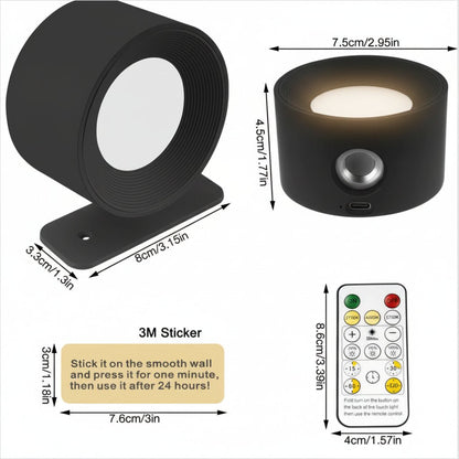 Draadloze LED-wandlamp met afstandsbediening – Scandinavisch design