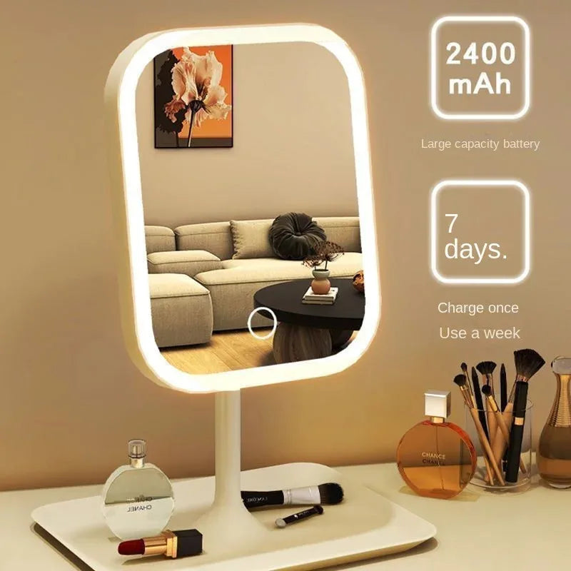 LED make-upspiegel met 3 lichtkleuren en touch-bediening