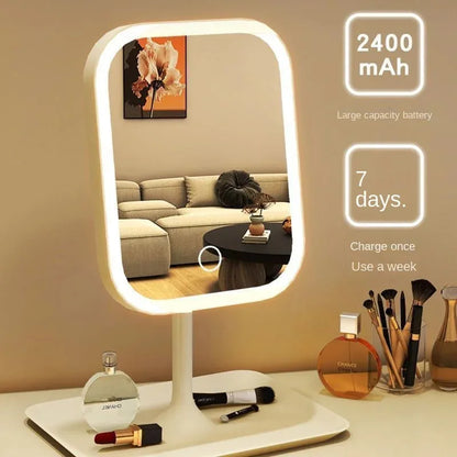 LED make-upspiegel met 3 lichtkleuren en touch-bediening
