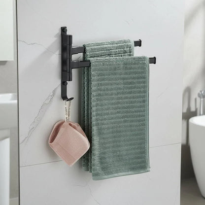 Handdoekhouder met 2 armen – ruimtebesparend voor aan de muur