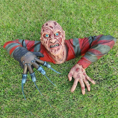 Griezelige grafwandelaar om op te hangen – Halloween wanddecoratie van hars