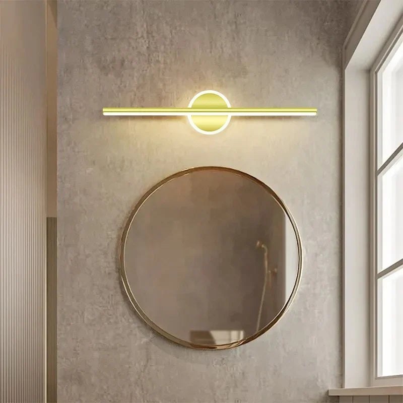 LED Wandlamp Zwart Goud – Spiegellamp 40/60/80 cm