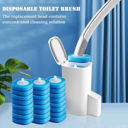 CleanSwipe™ – Wegwerp-toiletborstel met reinigingsvloeistof, WC-accessoire voor de badkamer (24 pads inbegrepen) [50% korting]