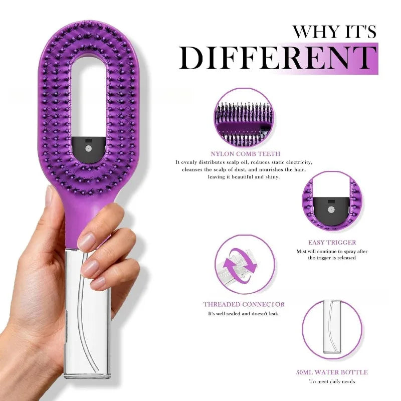 AquaBrush – Stylingborstel met fijne waternevelfunctie voor zijdezacht haar [50% korting]