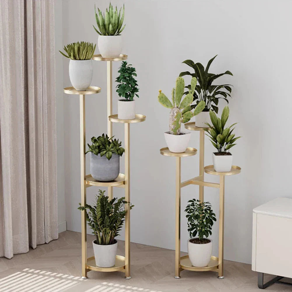 Plantenrek meerlaags met ronde planken – 3 hoogtes beschikbaar