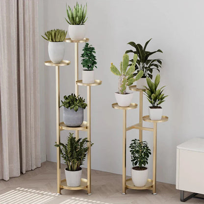 Plantenrek meerlaags met ronde planken – 3 hoogtes beschikbaar
