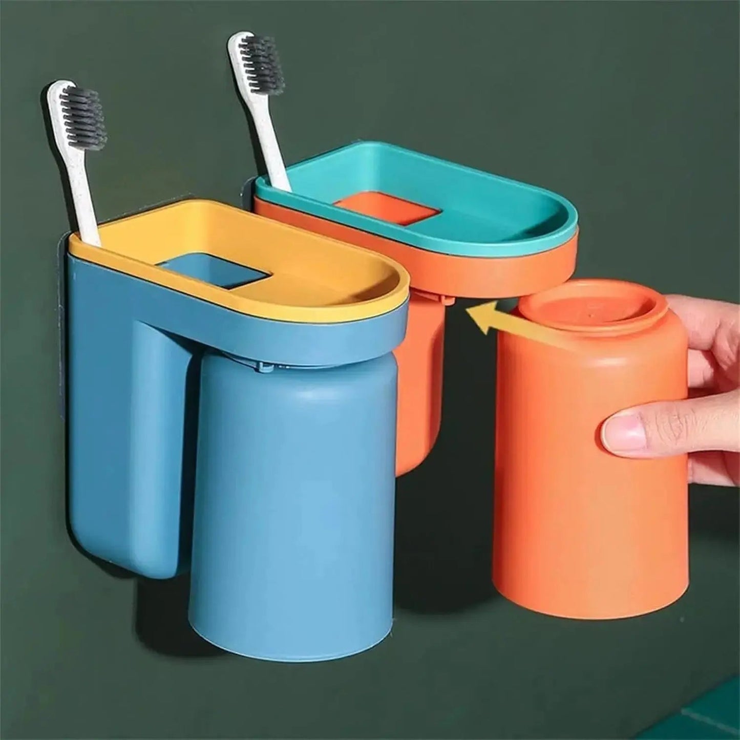 BrushStorage™ – Zelfklevende tandenborstelhouder met praktische bekerset [50% Korting]