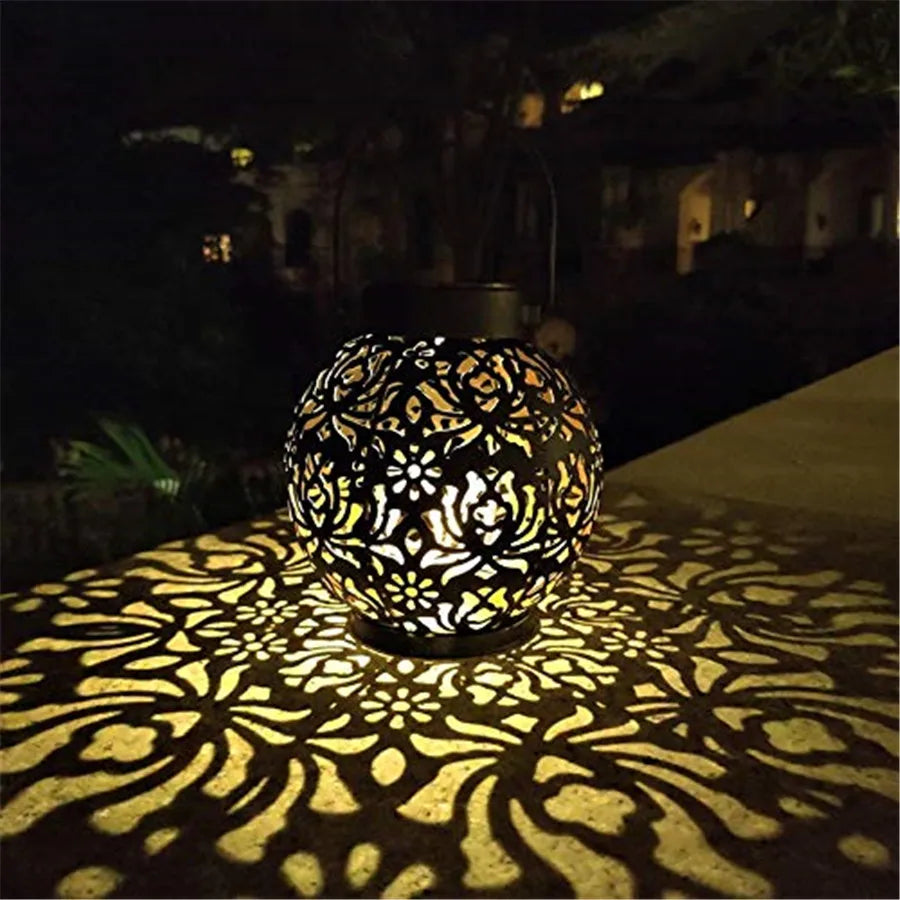 Zonne-energie hanglantaarn met projectie-effect – Tuin & Balkon