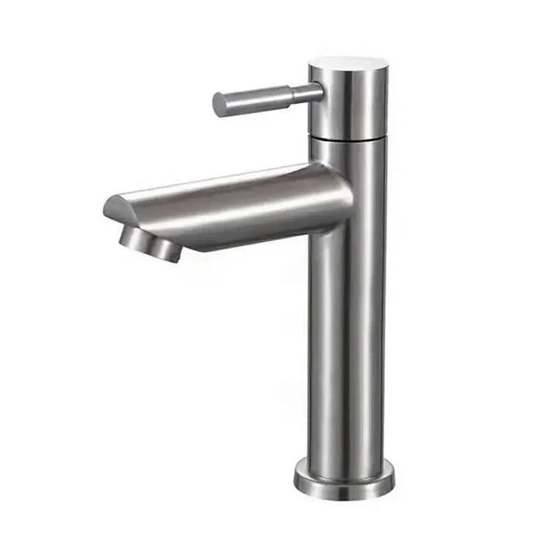 Eéngreeps badkamerkraan van roestvrij staal – modern design