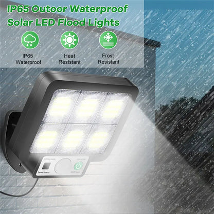 Zonne-energie buitenlamp met bewegingssensor – 72 COB LED's & afstandsbediening