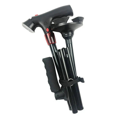 MobileGrip™ – Opvouwbare Wandelstok met LED-licht en Noodalarm