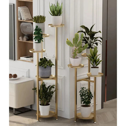 Plantenrek meerlaags met ronde planken – 3 hoogtes beschikbaar
