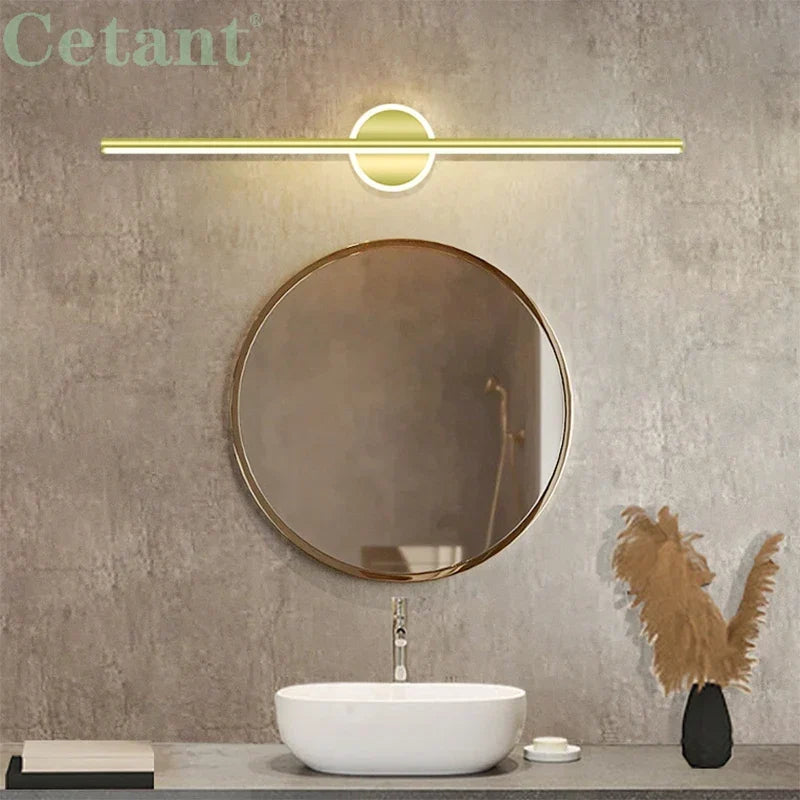 LED Wandlamp Zwart Goud – Spiegellamp 40/60/80 cm
