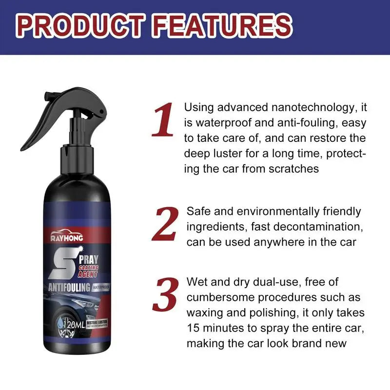 NanoShine™ – Professionele Auto Poetsspray | 3-in-1 Hoogglans [1+1 Gratis]