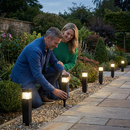 Zonne-energie LED Tuinlamp – draadloos, automatisch, weerbestendig